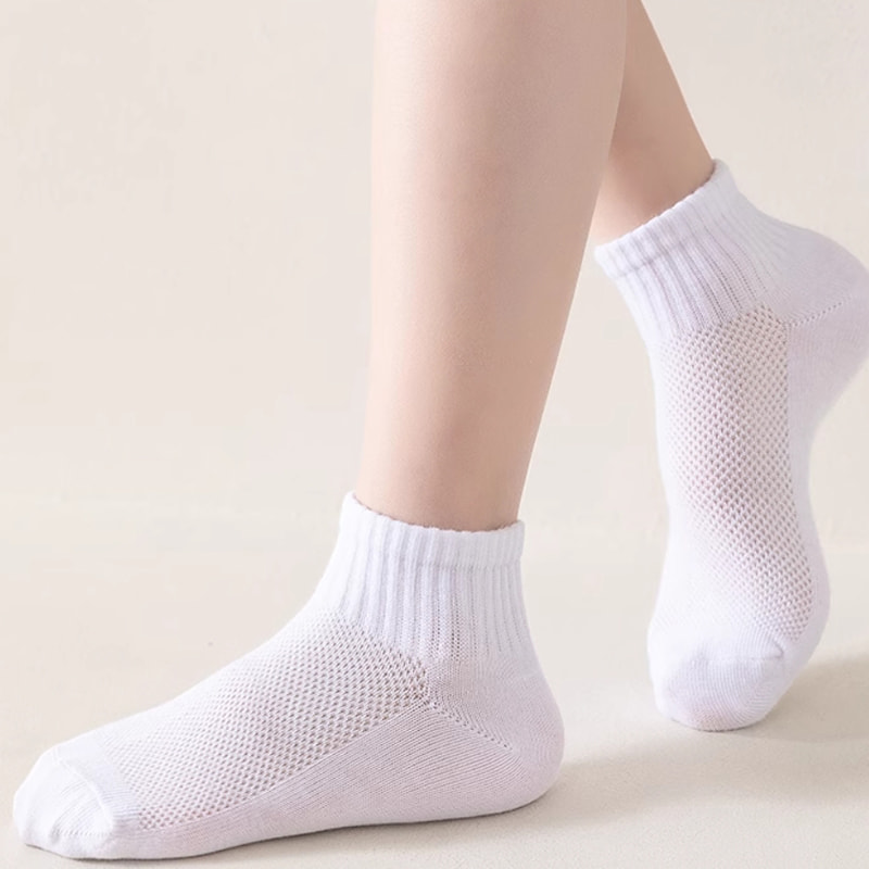 Kindersocken Sommer dünne Baumwoll -Mesh -Mädchen -Bootssocken Jungen Kurzer Socken Studentin Kindersocken Sommer dünne Baumwoll -Mesh -Mädchen -Bootssocken Jungen Kurzer Socken Studentin