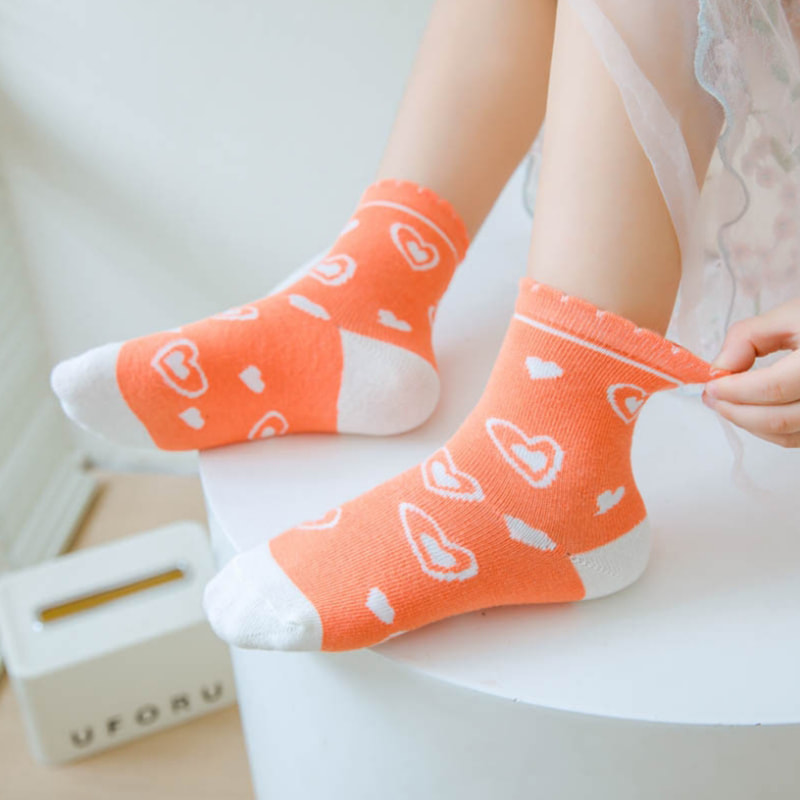 Mädchen Socken Cartoon Orange Kaninchen mittelgroße Kinder Socken Socken Mädchen Socken Cartoon Orange Kaninchen mittelgroße Kinder Socken Socken