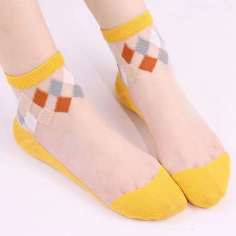 Sommer dünne Glasstrümpfe Kinder sexy Baumwollboden Socken