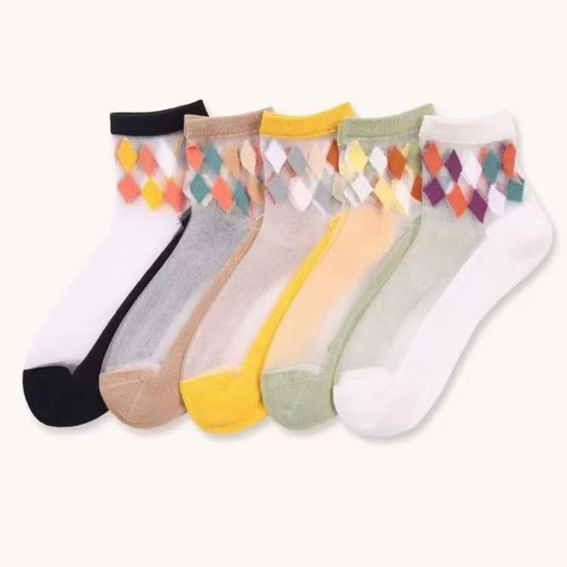 Sommer dünne Glasstrümpfe Kinder sexy Baumwollboden Socken Sommer dünne Glasstrümpfe Kinder sexy Baumwollboden Socken