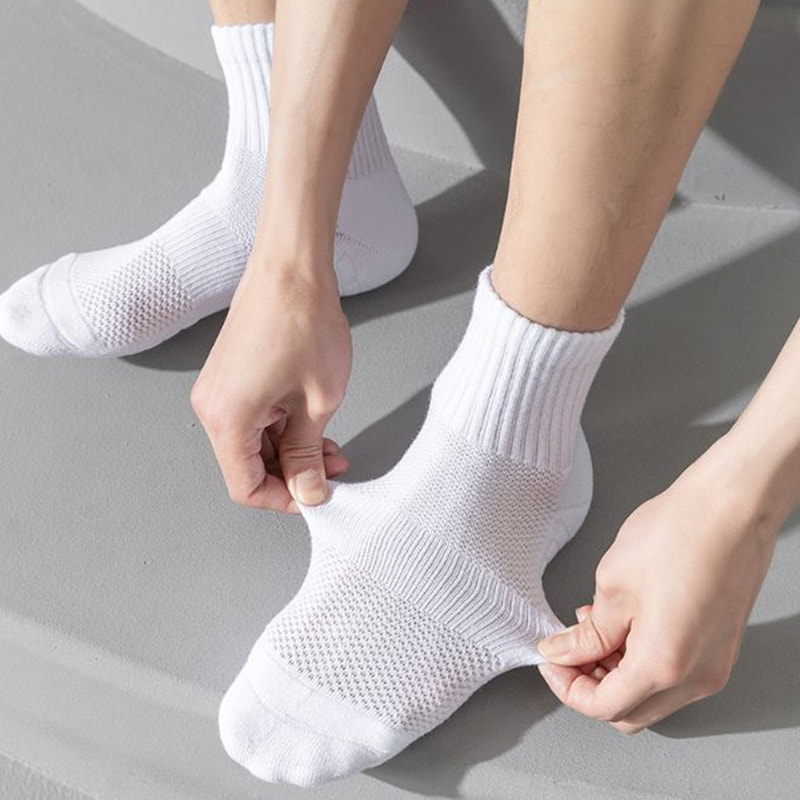 Socken Herren Frühlings- und Herbsttuch Bottom Sports Baumwollsocken professionelle Laufsocken