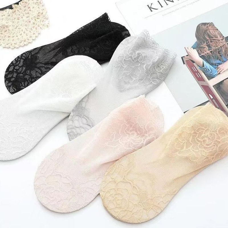 Lace Border Socken, Kinderbaumsohle, Frühlings- und Sommer sexy transparente kurze Socken, Sockenblume Lace Border Socken, Kinderbaumsohle, Frühlings- und Sommer sexy transparente kurze Socken, Sockenblume