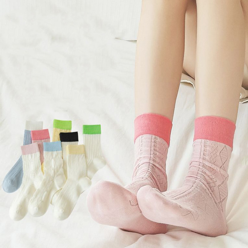 Diamond geformte Frauen Patchwork Sommer Hollow Mesh atmungsaktiv