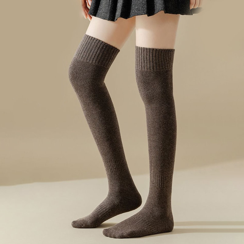 Knie über Socken für Frauen, Herbst- und Winter japanische JK -High -Socken, Winter lange Socken, dicke, warme lange Socken geschaltet