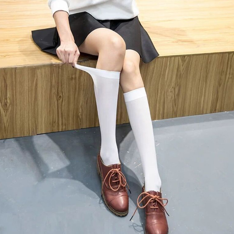 Samt dünner Sommer JK Damen Socken Lange Röhrchen Socken Kalbsocken Samt dünner Sommer JK Damen Socken Lange Röhrchen Socken Kalbsocken