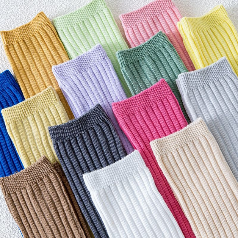 Kindersocken, Röhrchensocken, Kniesocken und Mädchen von Mädchen, bonbonfarbene, gerade Brett -Doppelnadelsocken Kindersocken, Röhrchensocken, Kniesocken und Mädchen von Mädchen, bonbonfarbene, gerade Brett -Doppelnadelsocken